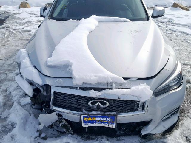 JN1BV7AR2FM405796 - 2015 INFINITI Q50 BASE SILVER photo 7