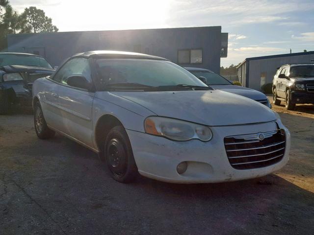 1C3EL55R74N258532 - 2004 CHRYSLER SEBRING LX WHITE photo 1