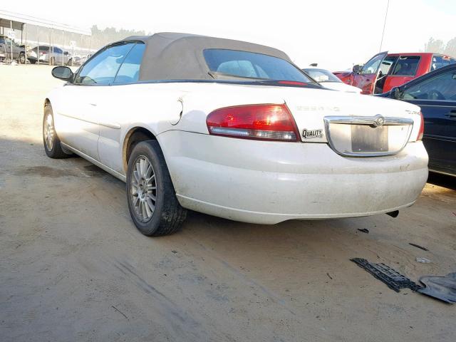 1C3EL55R74N258532 - 2004 CHRYSLER SEBRING LX WHITE photo 3