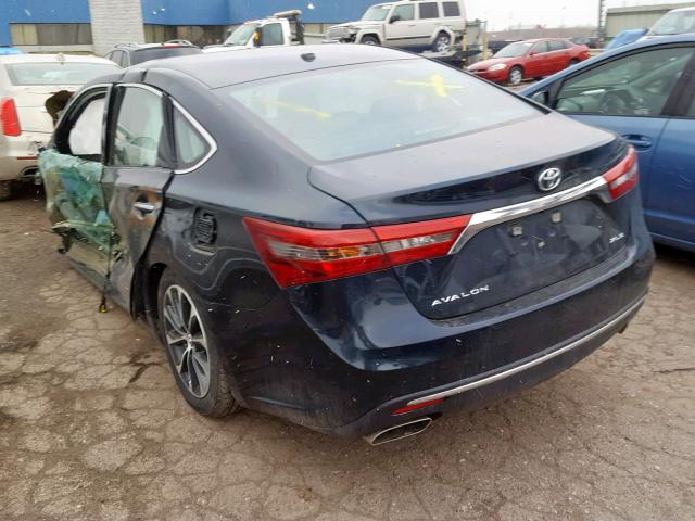 4T1BK1EB1JU285719 - 2018 TOYOTA AVALON XLE BLACK photo 3