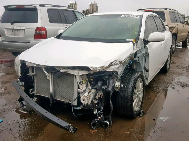 1NXBU4EE6AZ297869 - 2010 TOYOTA COROLLA BA WHITE photo 2