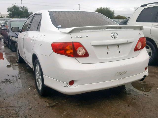 1NXBU4EE6AZ297869 - 2010 TOYOTA COROLLA BA WHITE photo 3