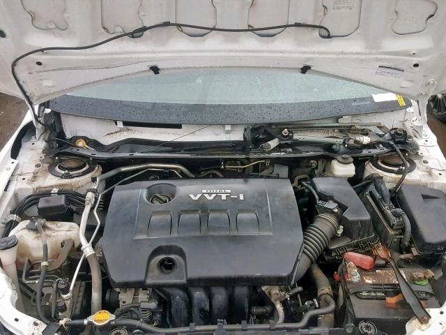 1NXBU4EE6AZ297869 - 2010 TOYOTA COROLLA BA WHITE photo 7