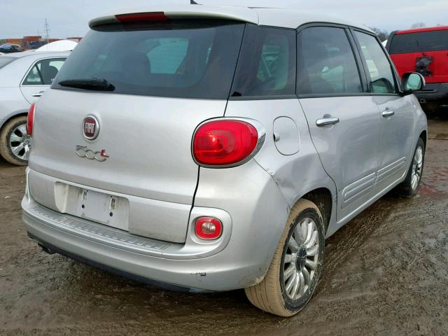 ZFBCFABHXEZ013610 - 2014 FIAT 500L EASY SILVER photo 4