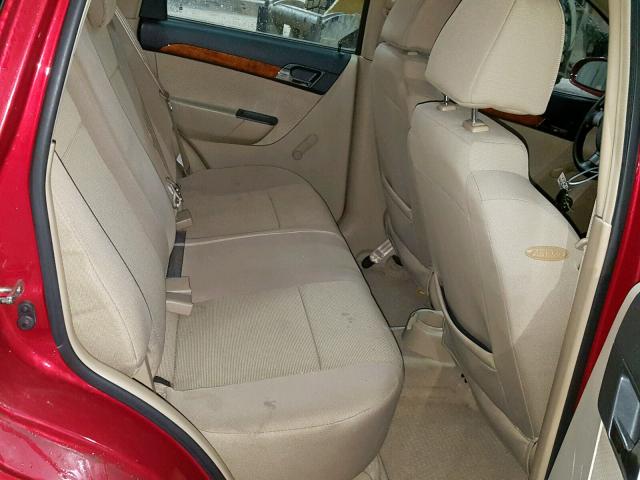 KL1TD6DE0AB096185 - 2010 CHEVROLET AVEO LS RED photo 6