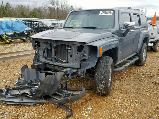 5GTEN13E398139664 - 2009 HUMMER H3 CHARCOAL photo 2