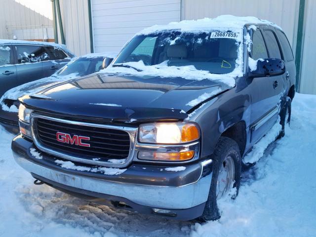 1GKEK13T61J229911 - 2001 GMC YUKON GRAY photo 2