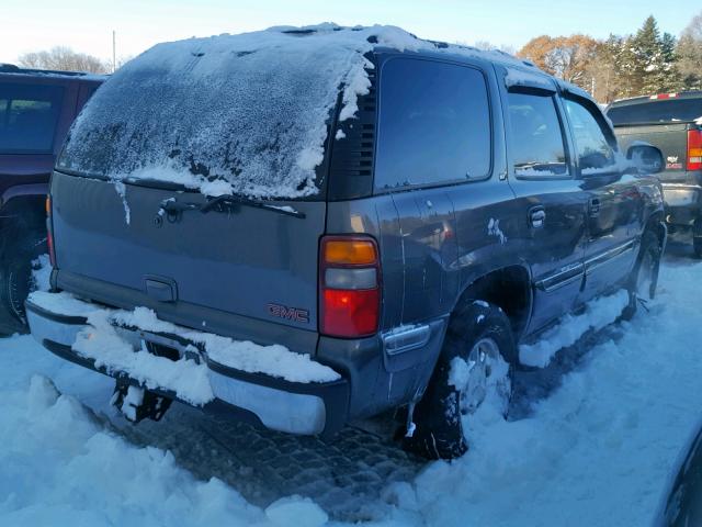 1GKEK13T61J229911 - 2001 GMC YUKON GRAY photo 4