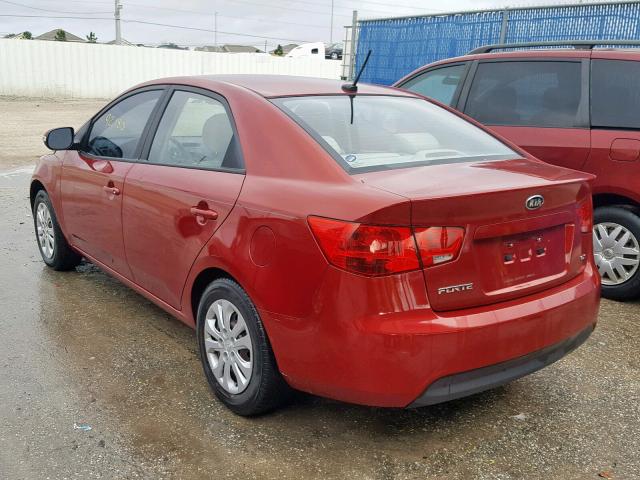 KNAFU4A2XA5812347 - 2010 KIA FORTE EX RED photo 3