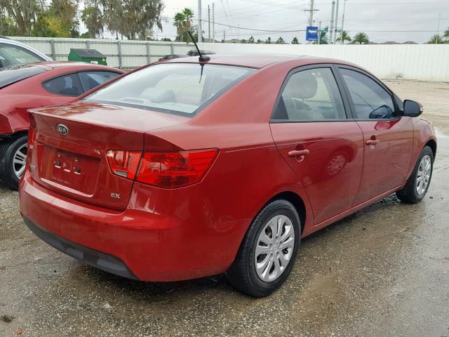 KNAFU4A2XA5812347 - 2010 KIA FORTE EX RED photo 4