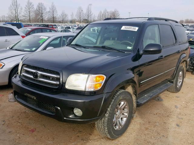 5TDBT48A34S233247 - 2004 TOYOTA SEQUOIA LI BLACK photo 2