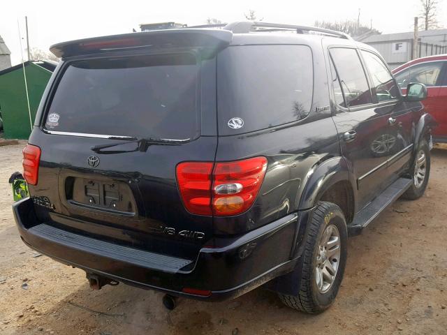 5TDBT48A34S233247 - 2004 TOYOTA SEQUOIA LI BLACK photo 4