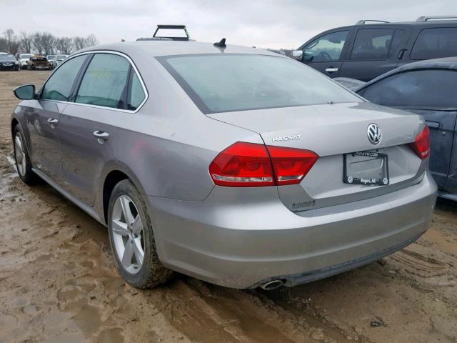 1VWBN7A30CC047914 - 2012 VOLKSWAGEN PASSAT SE SILVER photo 3