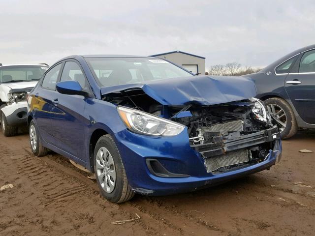 KMHCT4AE3GU971045 - 2016 HYUNDAI ACCENT SE BLUE photo 1