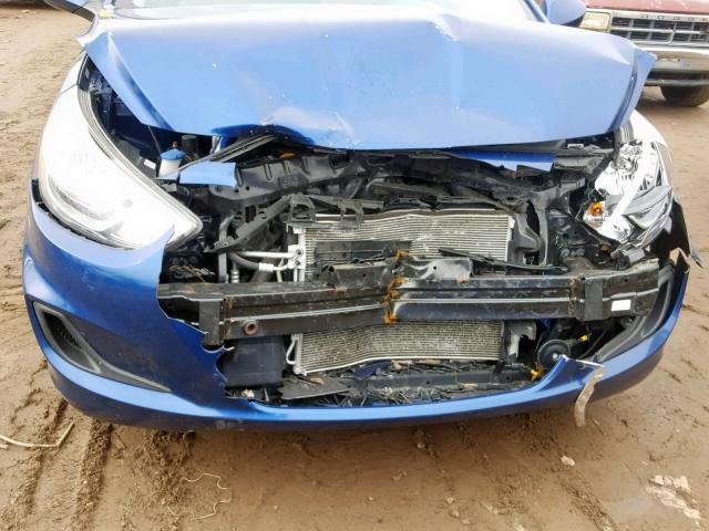 KMHCT4AE3GU971045 - 2016 HYUNDAI ACCENT SE BLUE photo 9