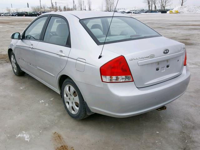 KNAFE121785562366 - 2008 KIA SPECTRA EX SILVER photo 3