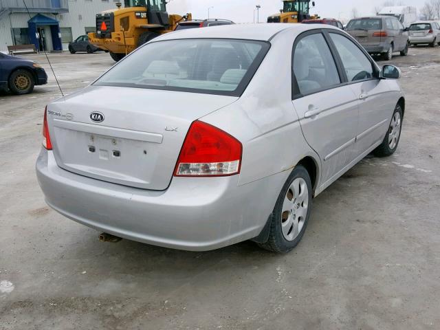 KNAFE121785562366 - 2008 KIA SPECTRA EX SILVER photo 4