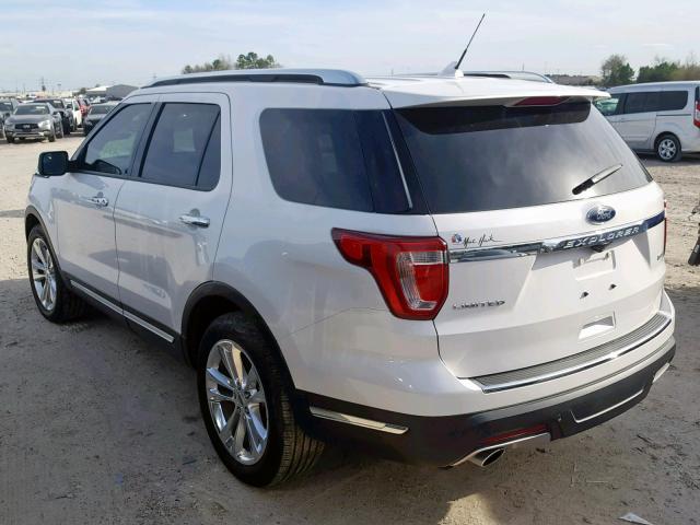 1FM5K7FH5JGA88165 - 2018 FORD EXPLORER L WHITE photo 3