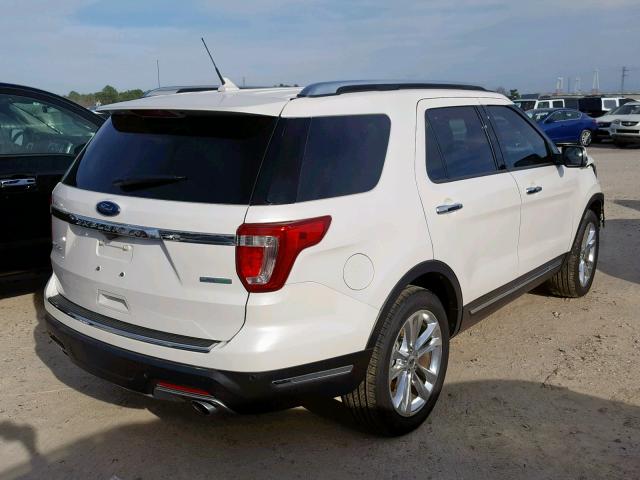 1FM5K7FH5JGA88165 - 2018 FORD EXPLORER L WHITE photo 4