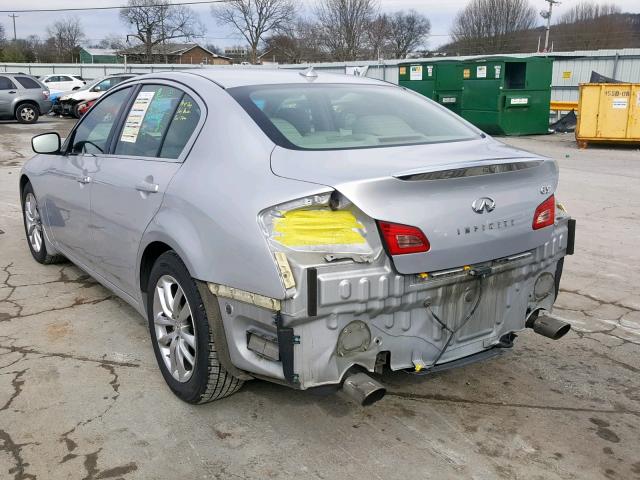 JNKCV61E09M012066 - 2009 INFINITI G37 BASE SILVER photo 3