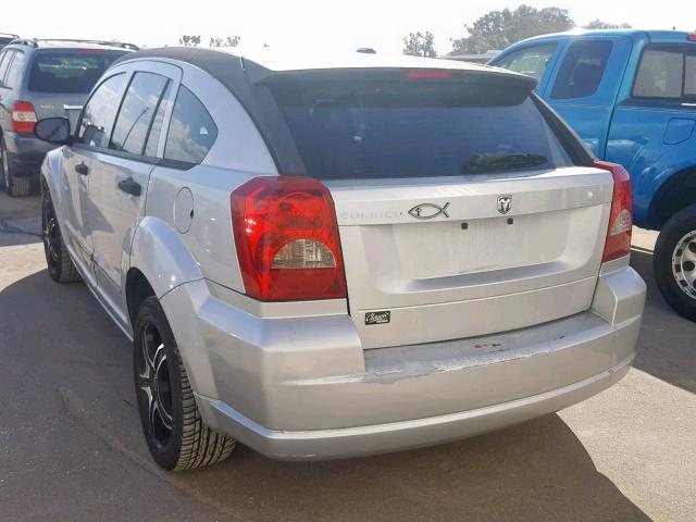 1B3HB28B67D280347 - 2007 DODGE CALIBER SILVER photo 3