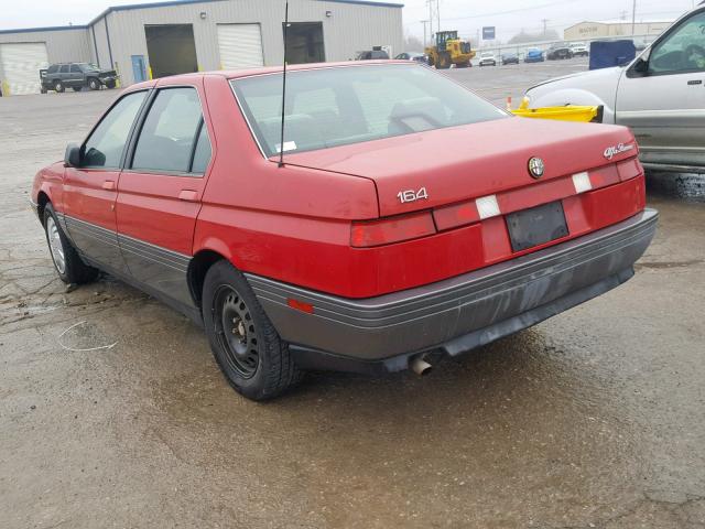 ZAREA43A7M6202387 - 1991 ALFA ROMEO 164 RED photo 3