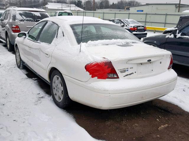 1FAFP53U57A111655 - 2007 FORD TAURUS SE WHITE photo 3