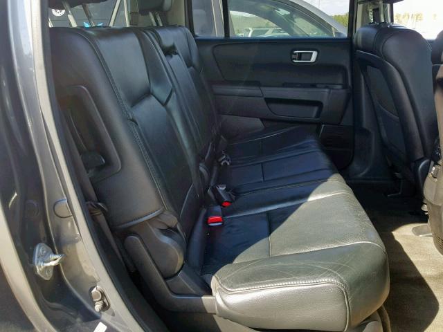 5FNYF4H7XCB013015 - 2012 HONDA PILOT EXLN GRAY photo 6