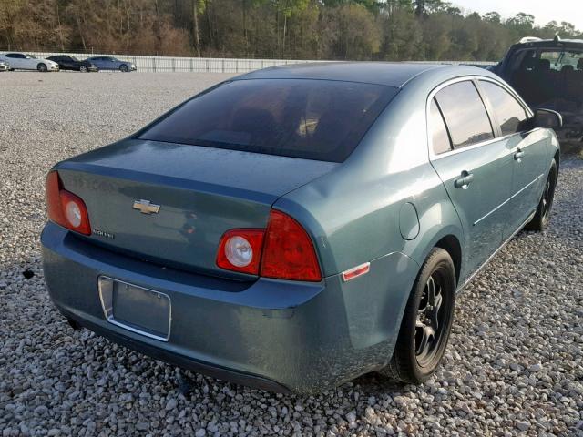 1G1ZH57B59F201707 - 2009 CHEVROLET MALIBU 1LT GREEN photo 4