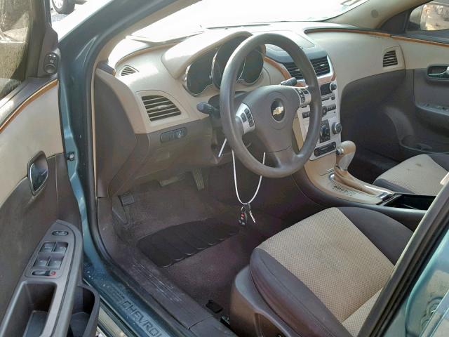 1G1ZH57B59F201707 - 2009 CHEVROLET MALIBU 1LT GREEN photo 9