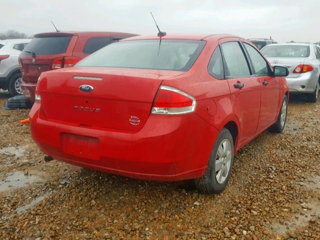 1FAHP34N28W273963 - 2008 FORD FOCUS S/SE RED photo 4