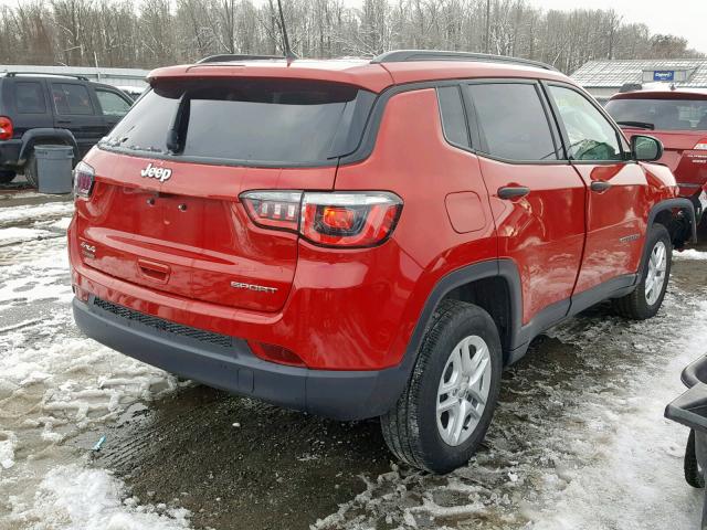 3C4NJDAB1JT256873 - 2018 JEEP COMPASS SP RED photo 4