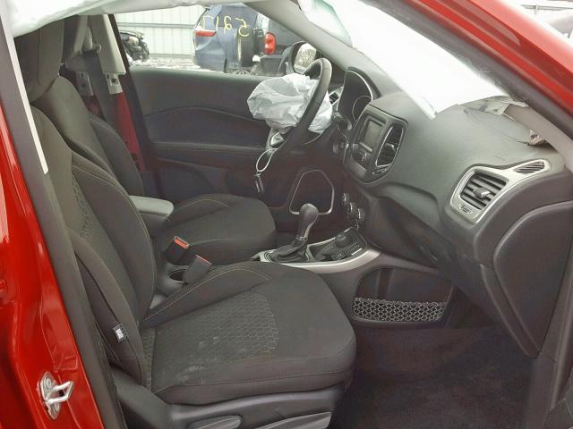 3C4NJDAB1JT256873 - 2018 JEEP COMPASS SP წითელი ფოტო 5
