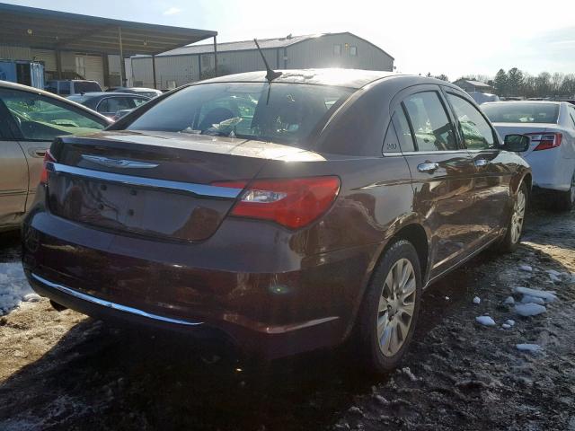 1C3CCBCG9DN543370 - 2013 CHRYSLER 200 LIMITE BURGUNDY photo 4