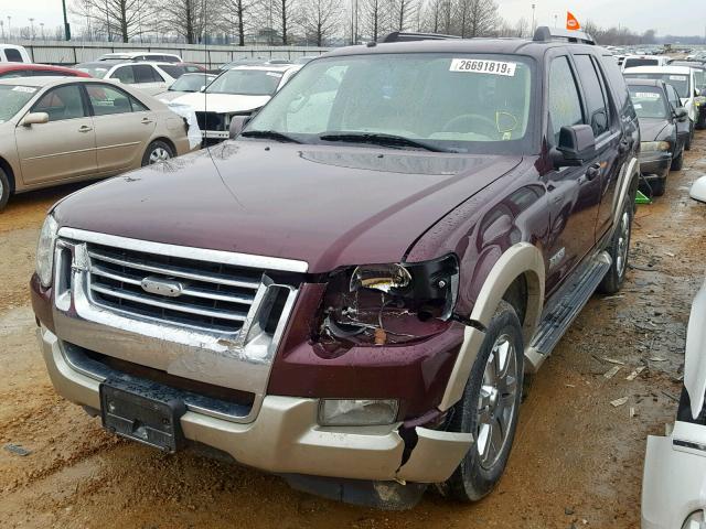 1FMEU74E57UB31903 - 2007 FORD EXPLORER E PURPLE photo 2