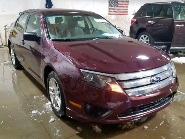 3FAHP0GA1BR334589 - 2011 FORD FUSION S BURGUNDY photo 1