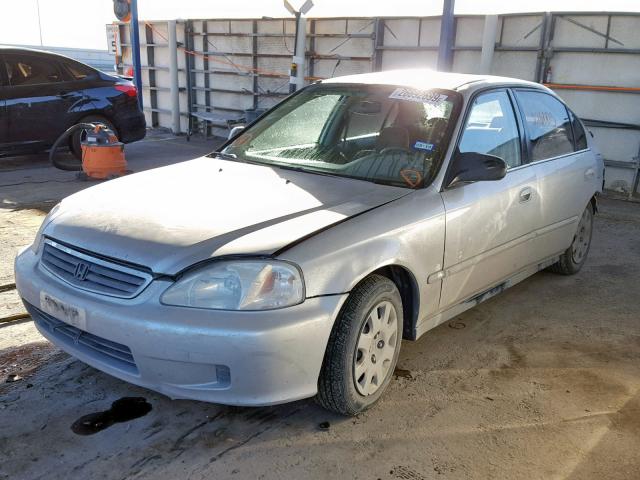 2HGEJ6611XH521757 - 1999 HONDA CIVIC BASE SILVER photo 2