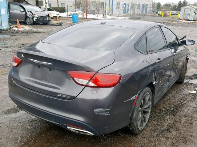 1C3CCCBG9FN582499 - 2015 CHRYSLER 200 S CHARCOAL photo 4