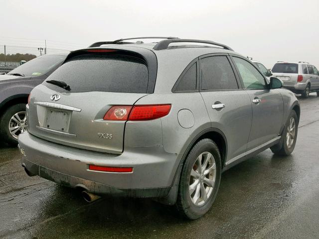 JNRAS08W58X202634 - 2008 INFINITI FX35 GRAY photo 4