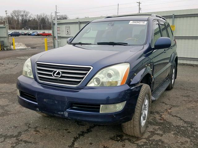 JTJBT20X240064357 - 2004 LEXUS GX 470 BLUE photo 2