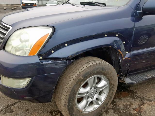 JTJBT20X240064357 - 2004 LEXUS GX 470 BLUE photo 9