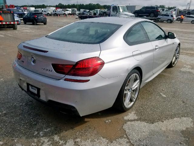 WBAYM1C56DDZ02586 - 2013 BMW 650 XI SILVER photo 4