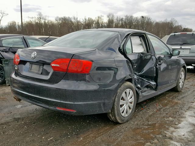 3VW1K7AJ1CM473449 - 2012 VOLKSWAGEN JETTA BASE Սև լուսանկար 4