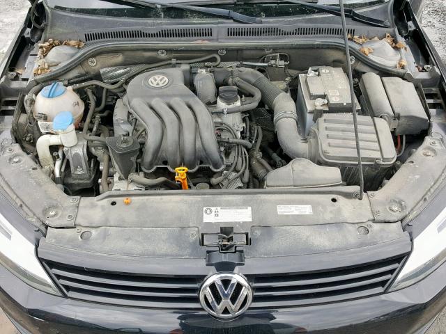3VW1K7AJ1CM473449 - 2012 VOLKSWAGEN JETTA BASE Սև լուսանկար 7