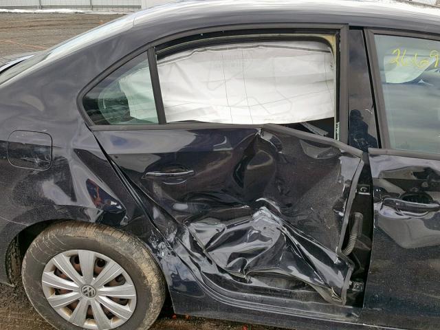 3VW1K7AJ1CM473449 - 2012 VOLKSWAGEN JETTA BASE Սև լուսանկար 9