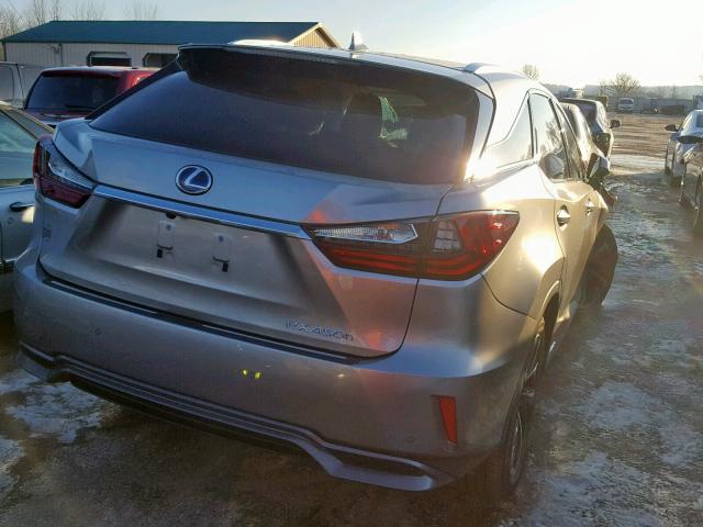 2T2BGMCA0KC032953 - 2019 LEXUS RX 450H SILVER photo 4