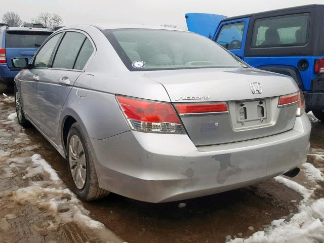 1HGCP2F33BA014284 - 2011 HONDA ACCORD LX SILVER photo 3