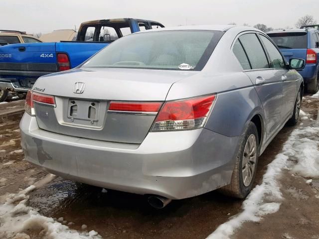 1HGCP2F33BA014284 - 2011 HONDA ACCORD LX SILVER photo 4