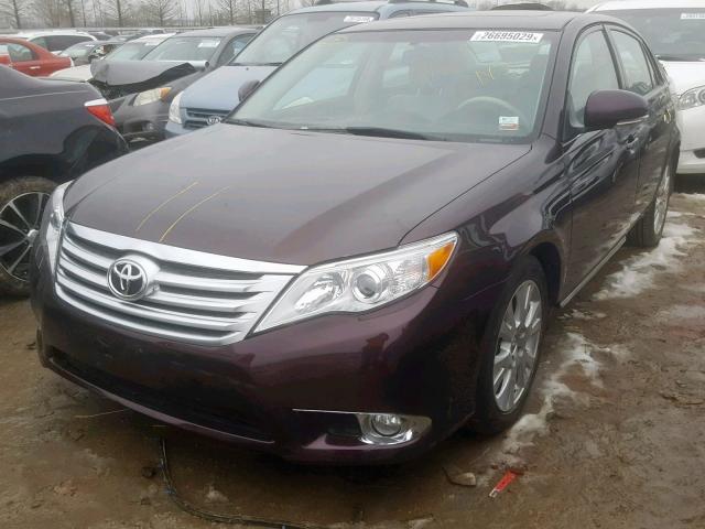 4T1BK3DB8CU443313 - 2012 TOYOTA AVALON BAS MAROON photo 2