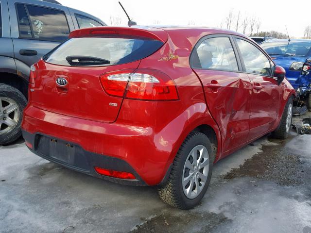 KNADM5A35D6769671 - 2013 KIA RIO LX RED photo 4